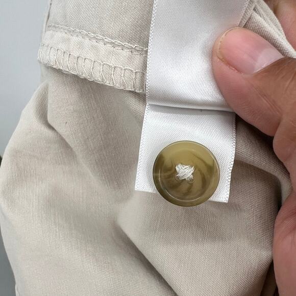 Everlane The Lightweight Wide Leg Crop Chino Pants Women's 10 Tan - Picture 7 of 8